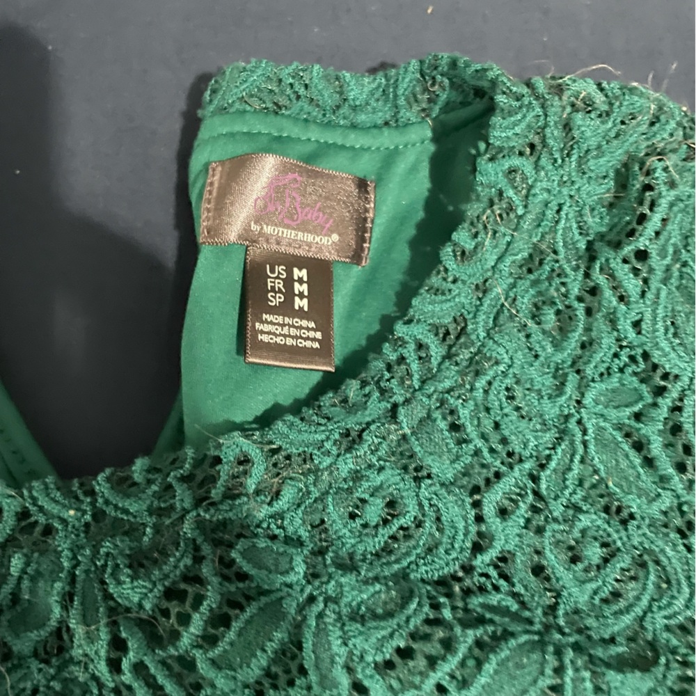 Emerald green maternity dress